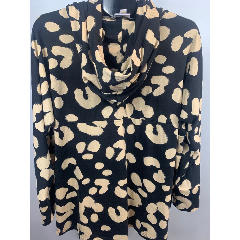 LuLaRoe Hooded Pullover Women's 3XL Black & Tan - Picture 2 of 4